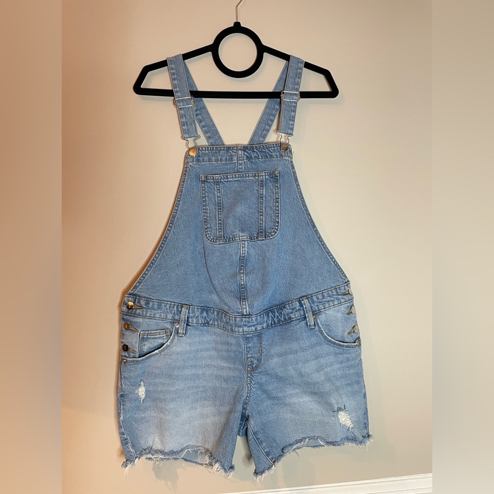 Isabel Maternity by Ingrid & Isabel Light Blue Denim Overalls